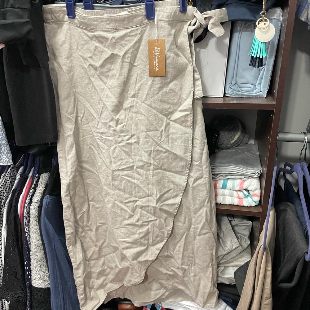 Linen wrap-a-around skirt
